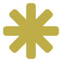 Gold-colored asterisk symbol