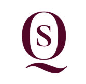 A stylized logo with a maroon letter 'S' inside an oval and a curved line beneath.