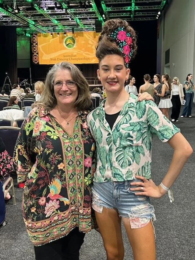 Kathy and an open dancer after recalling at nationals