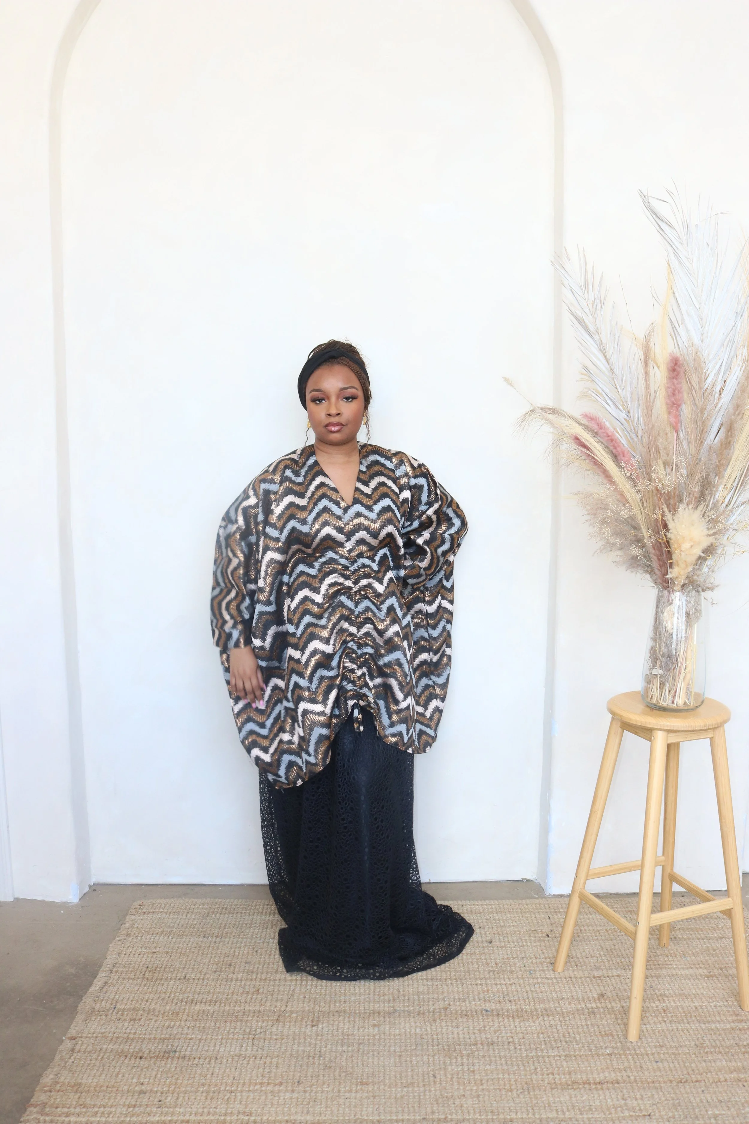 BLACK BROCADE BOUBOU