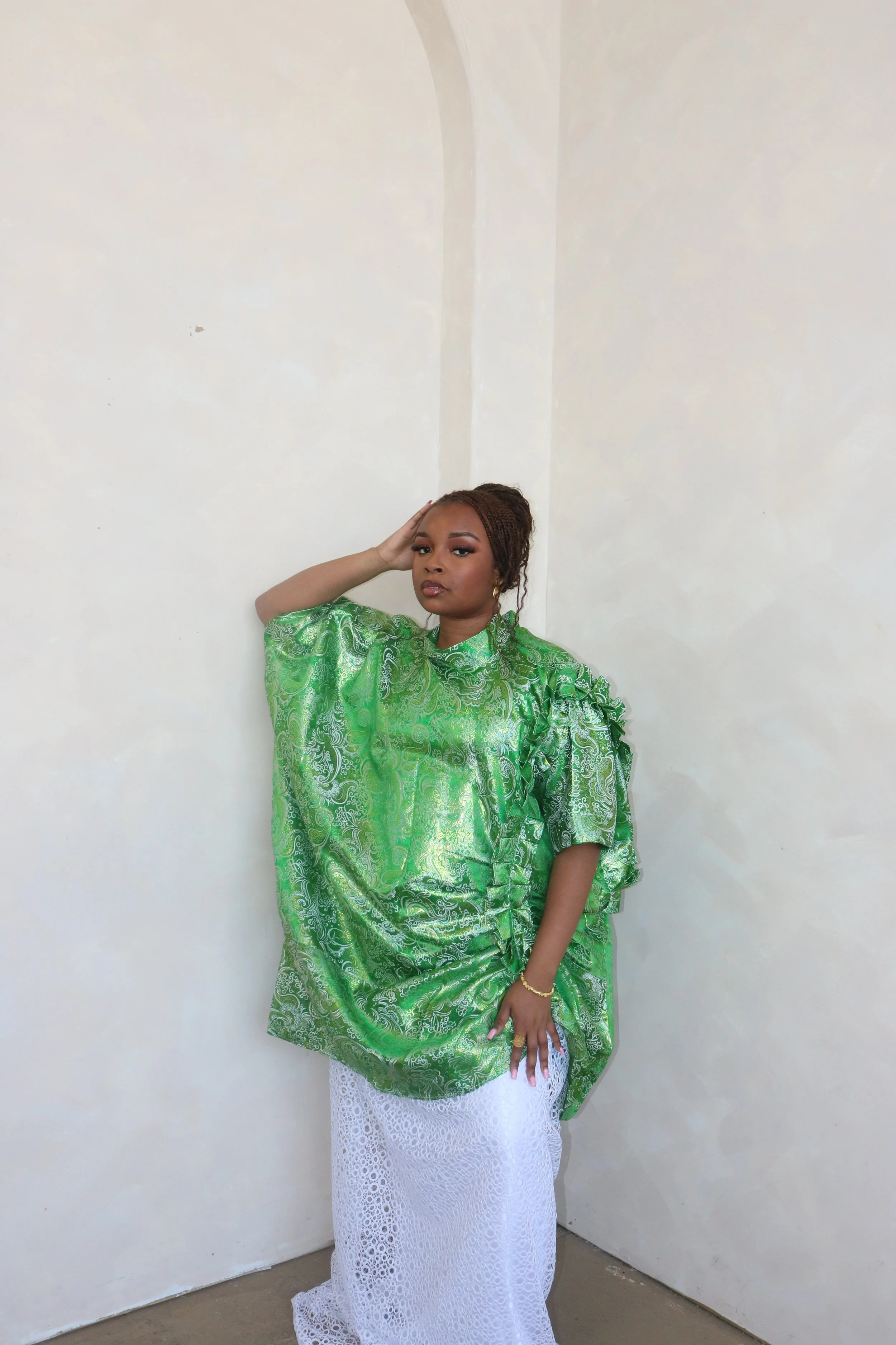 BROCADE GREEN BOUBOU