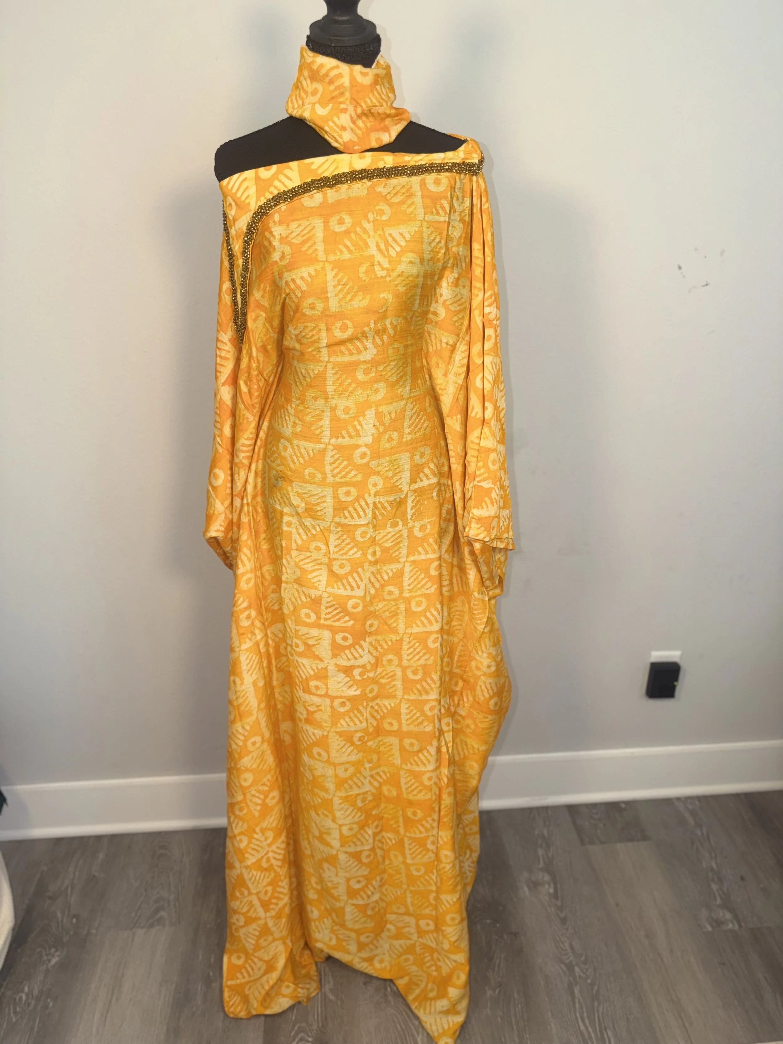 Adire Boubou Off Shoulder