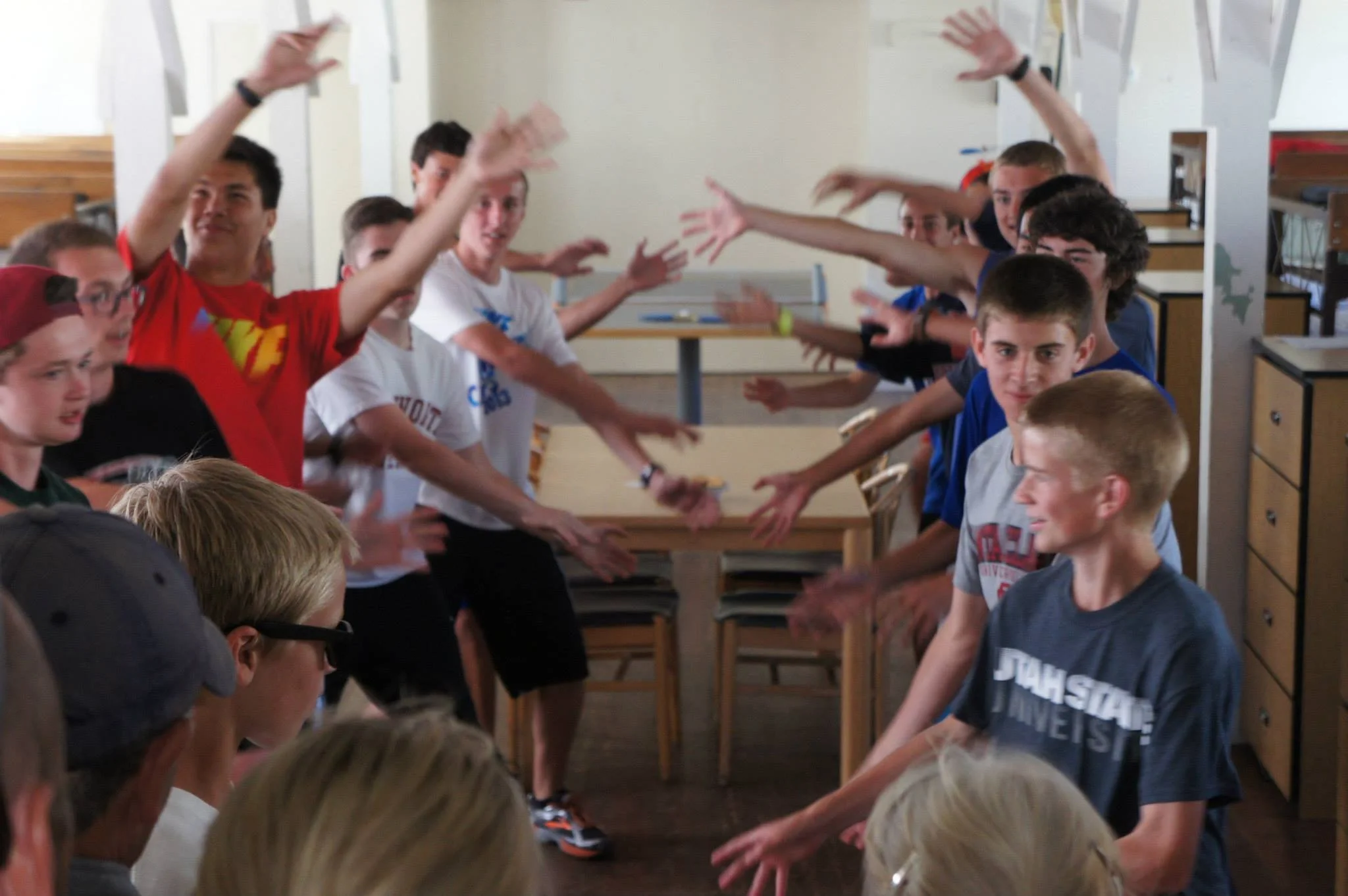 Group of middle school athletes participating at Fort Casey Running Camp - Youth Running Camp