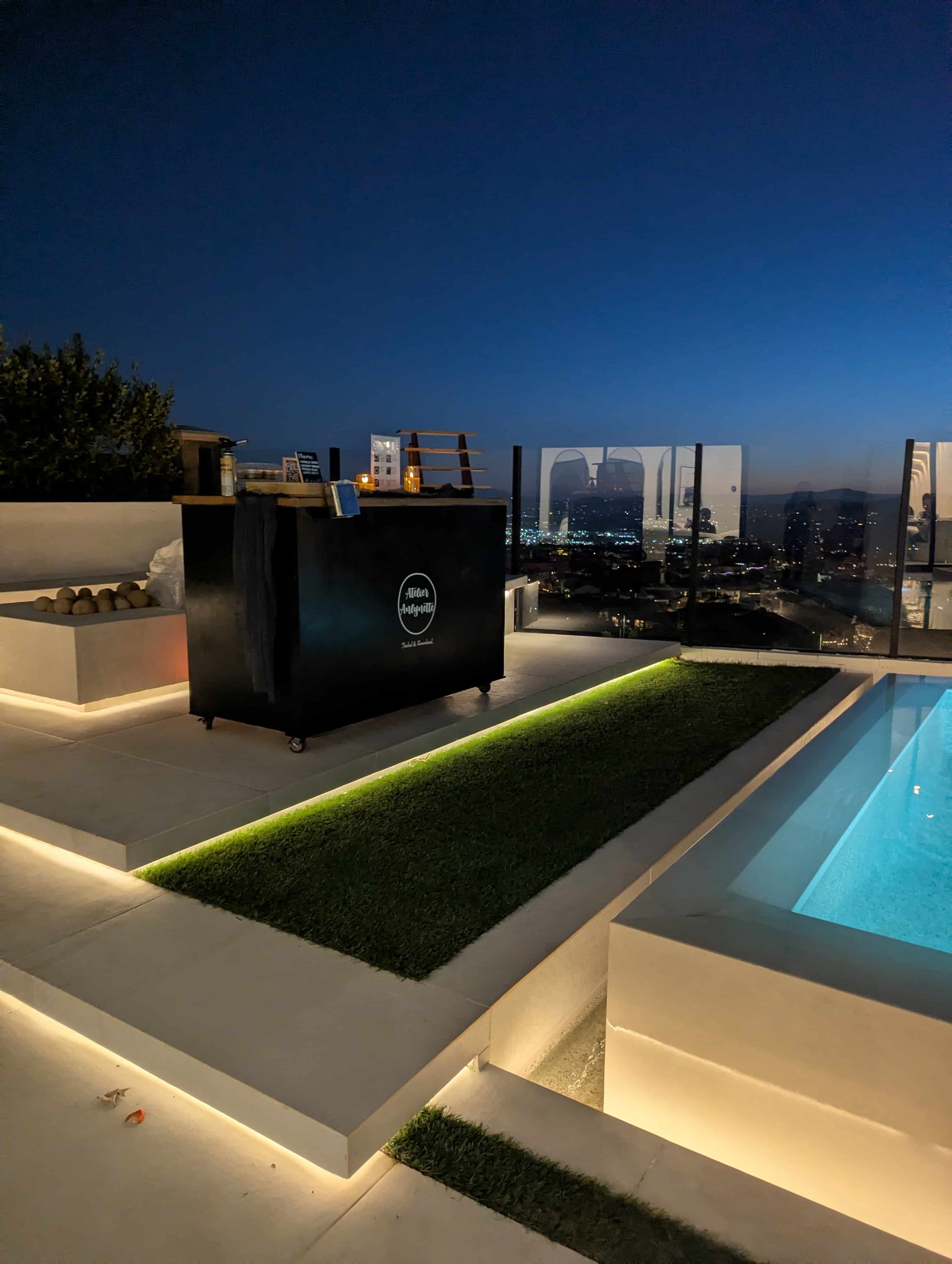 Luxury crème brûlée dessert bar setup by Atelier Anlynette catering