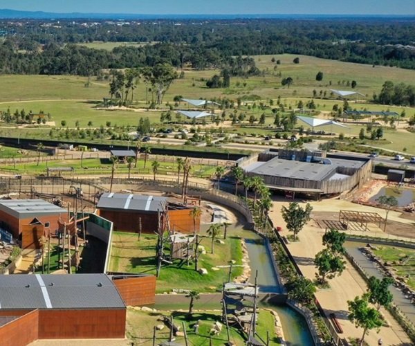 Aerial view of the Sydney Zoo site in Western Sydney