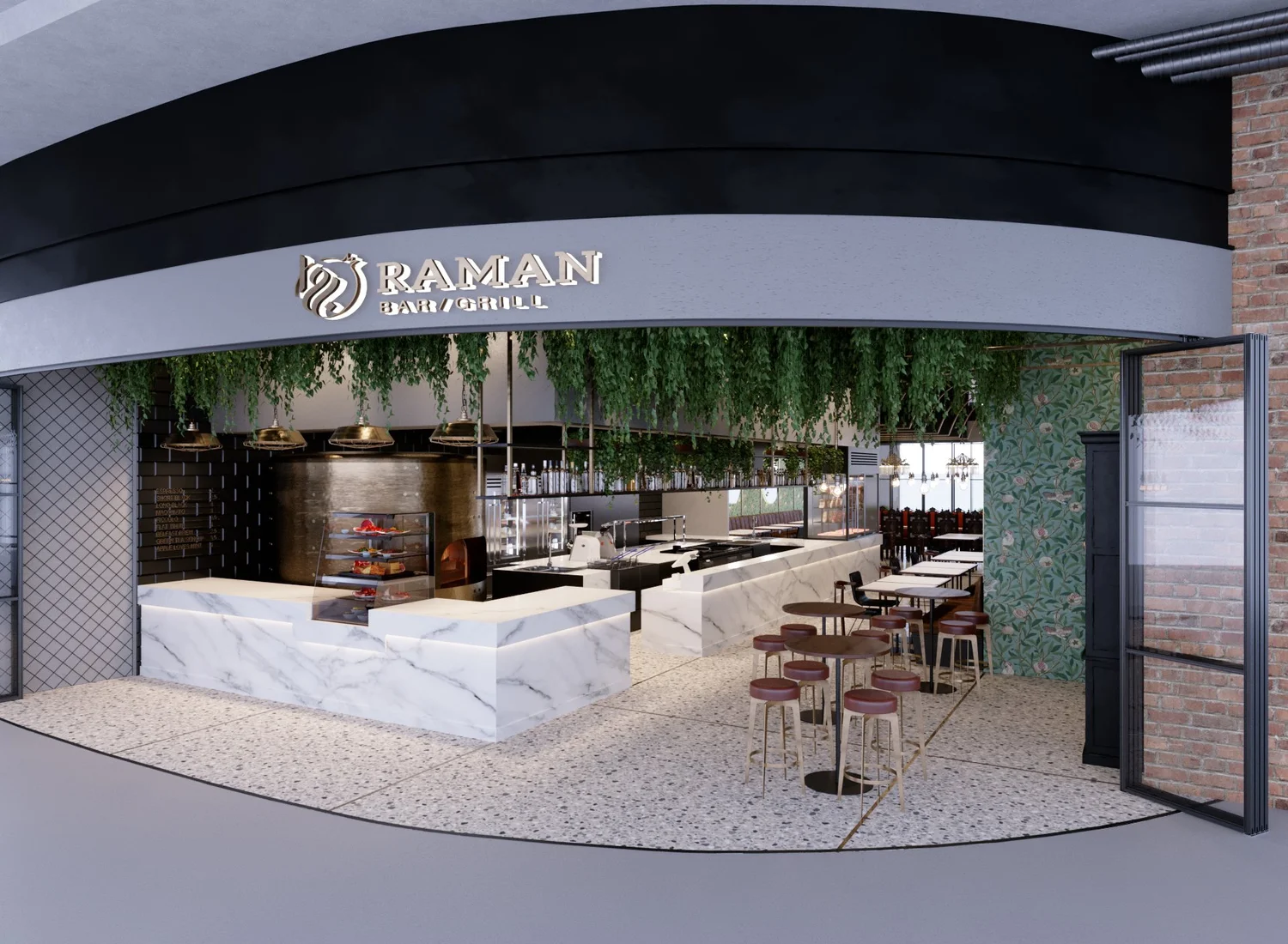 Bar and joinery detail at Raman Sydney