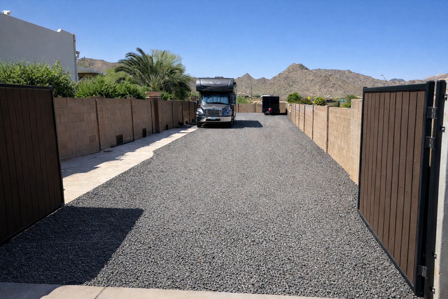 Slag driveway, material delivery, residential queen creek, san tan valley, az