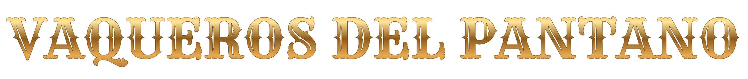 Texto en dorado que dice "Vaquero del Panteón" con fondo negro.