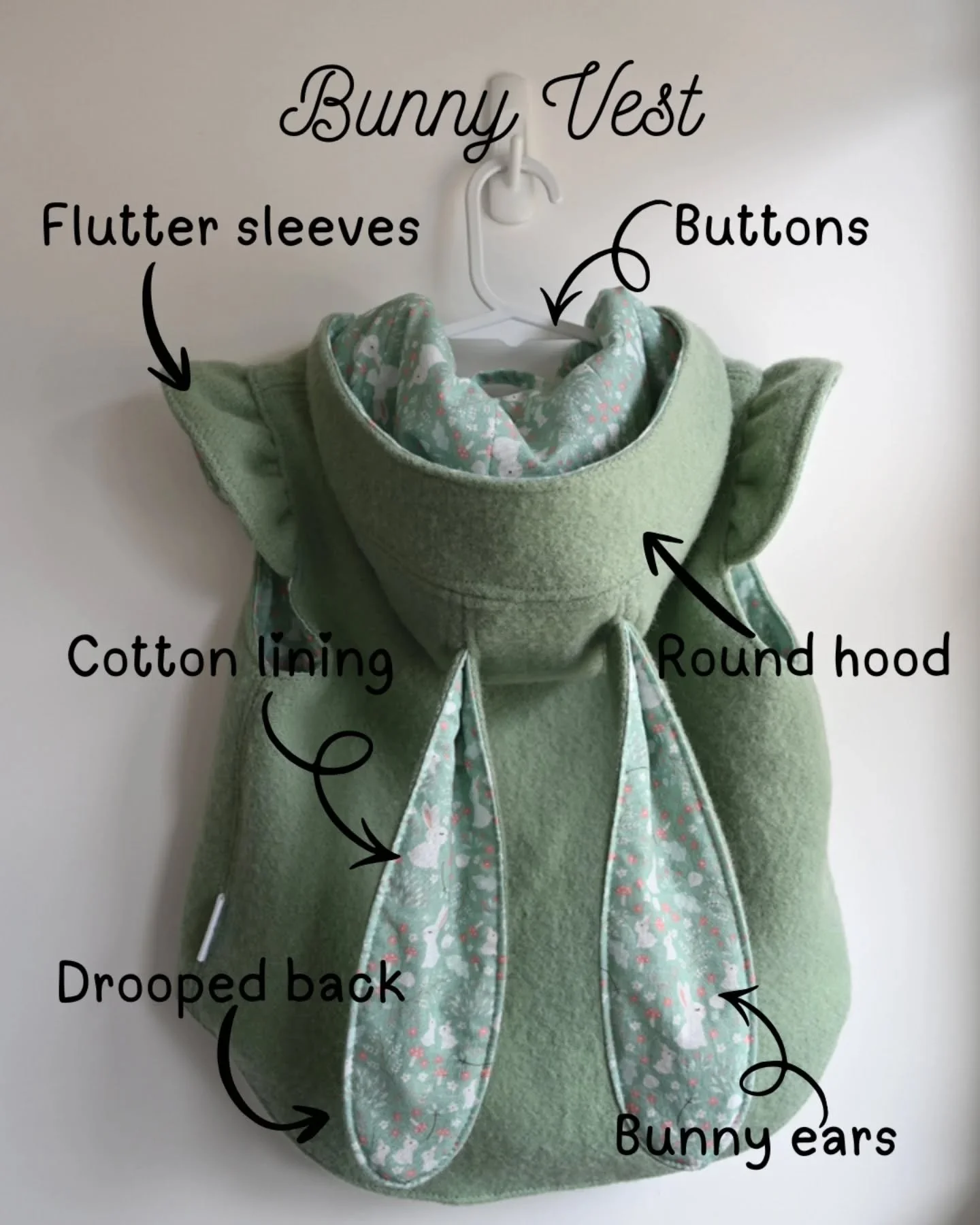 Our bunny vests are launching this Thursday at 5pm at www.emmylou.co.nz

This size 3 sage green vest will be available. Limited stock so get in quick!
.
.
.
.
.
.
.
#bunny #easter #vest #newzealand #wool