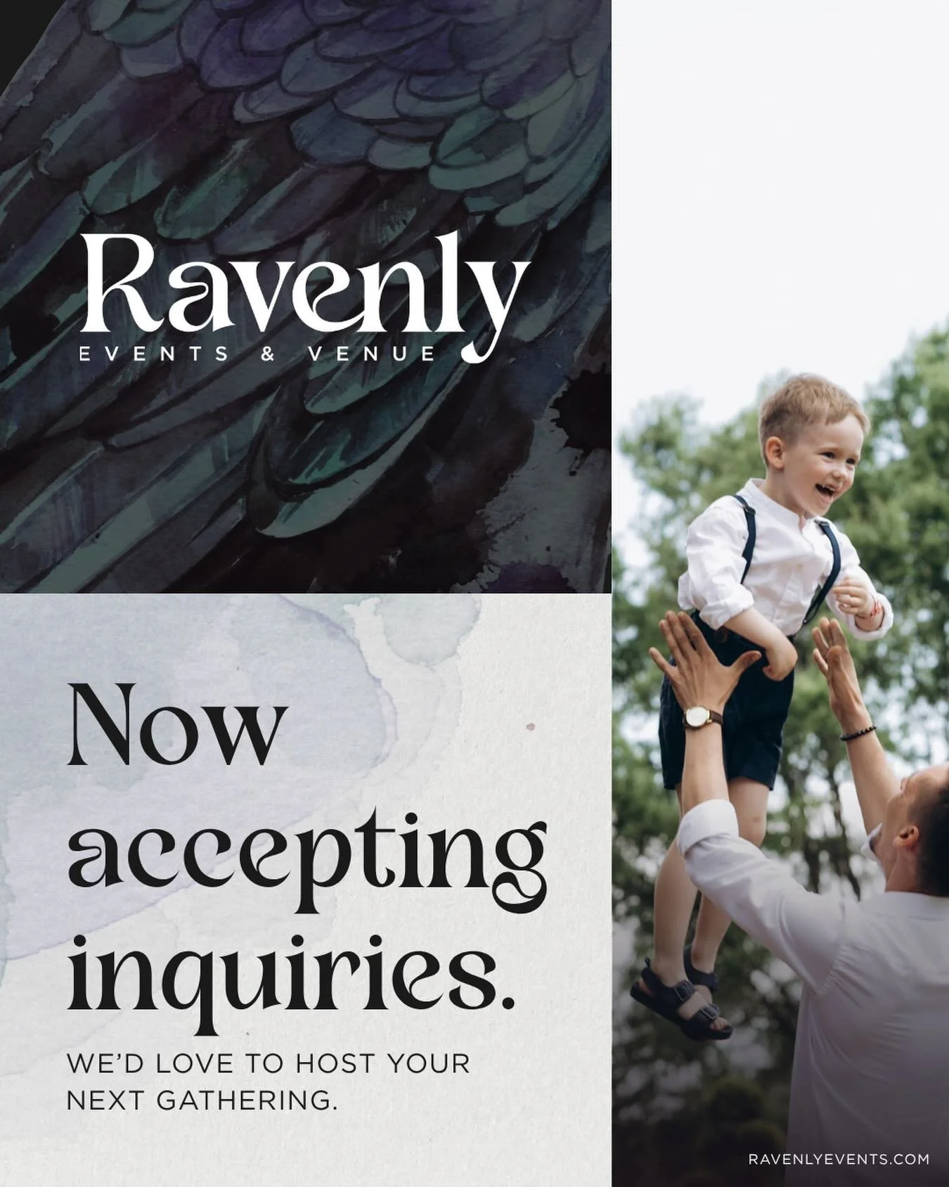 Ravenly Events &amp; Venue is now accepting inquiries for 2027 events. 

We&rsquo;re excited to bring new life and memories into this property as we create a space for weddings, celebrations, and meaningful gatherings.

We&rsquo;d love to host your n