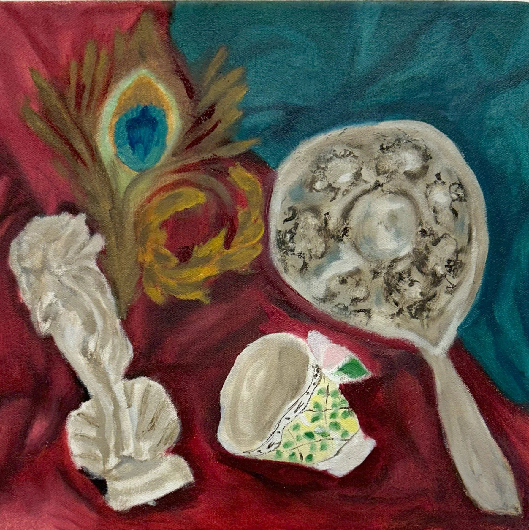 Post Meltdown Vanity 

1'0" x 1'0" 
Oil on canvas