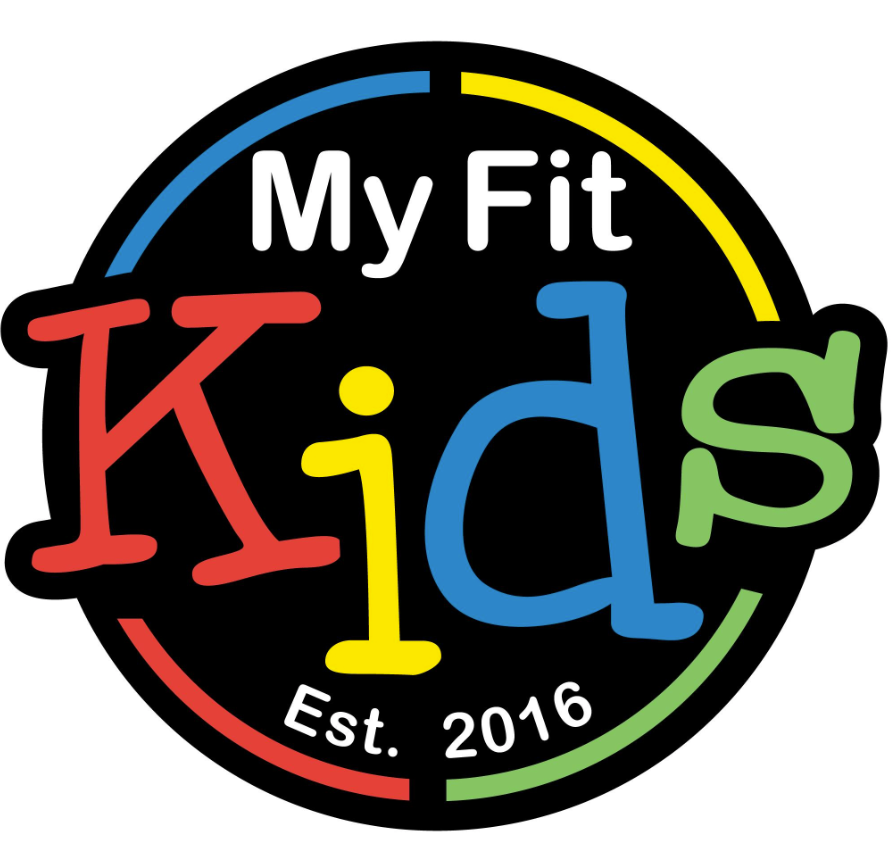 Colorful logo with the words 'My Fit Kids' and 'Est. 2016', featuring a multicolored circular design.