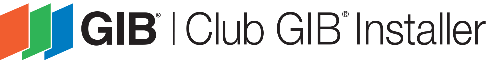 Logo of GIB Club GIB Installer with colorful geometric shapes next to the text.