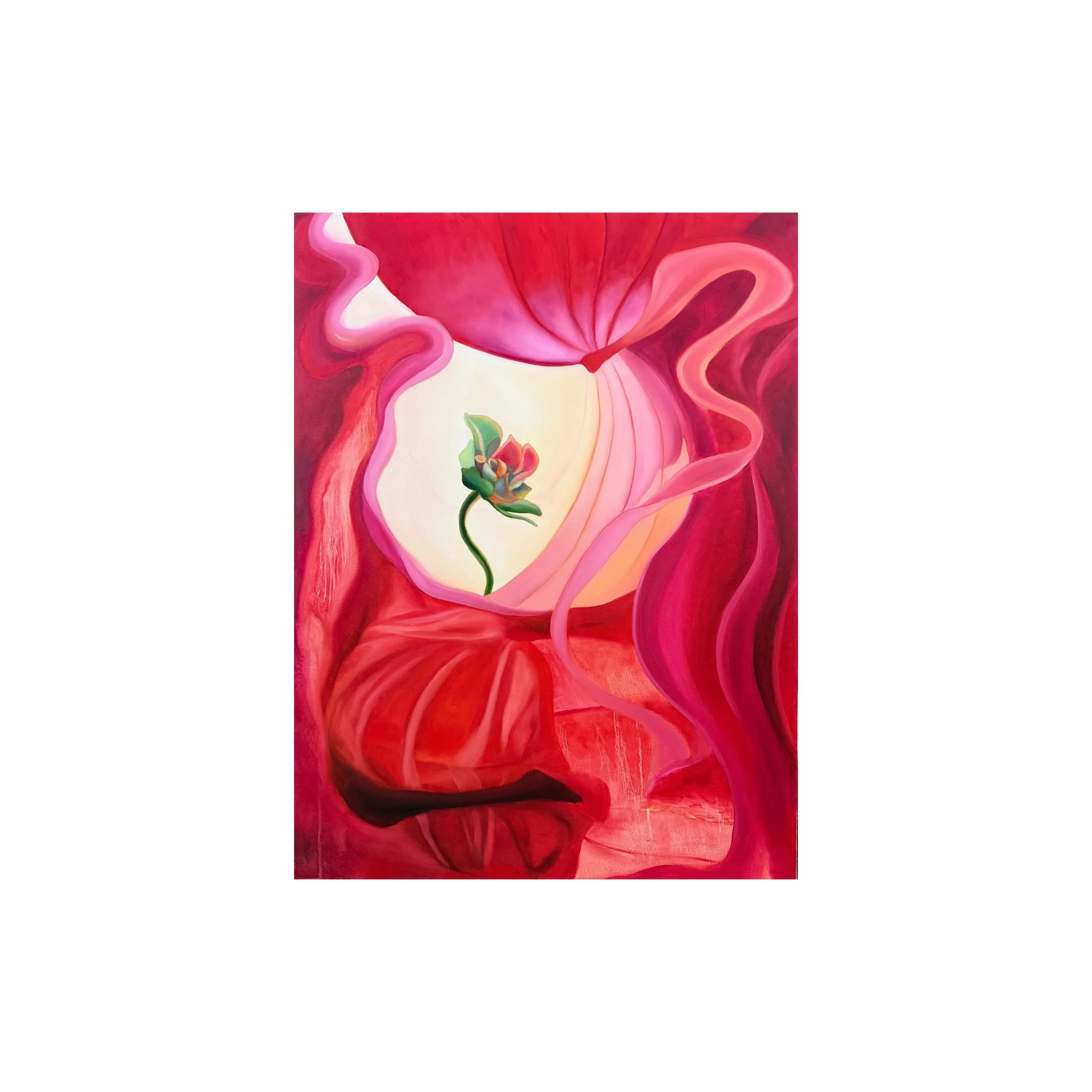 Lunar Bloom II, Oil on canvas, 36" x 48", 2025