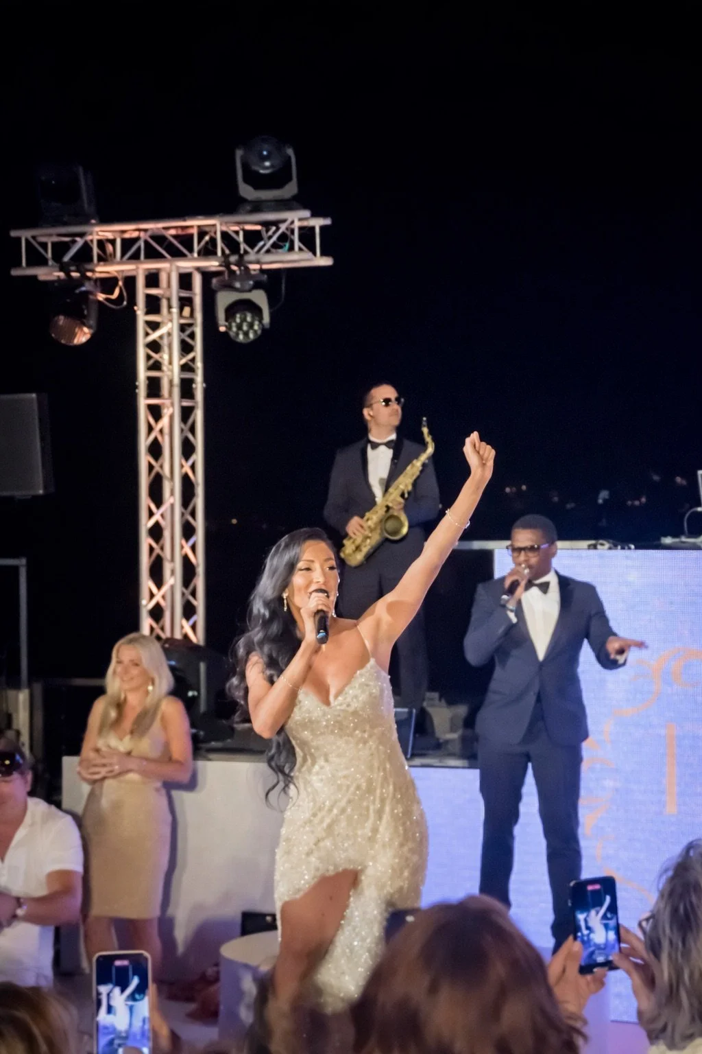 Performing with Nicole Scherzinger