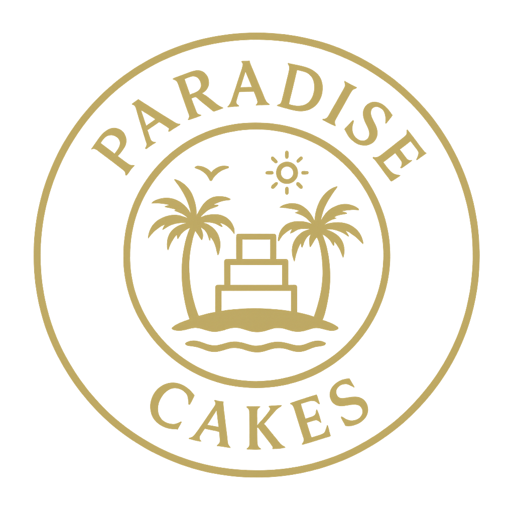 Paradise cakes gold logo