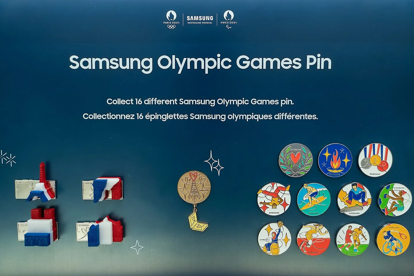 Full Collection of Samsung Olympic Games Pins Paris 2024 Designed and Manufactured by KimShin