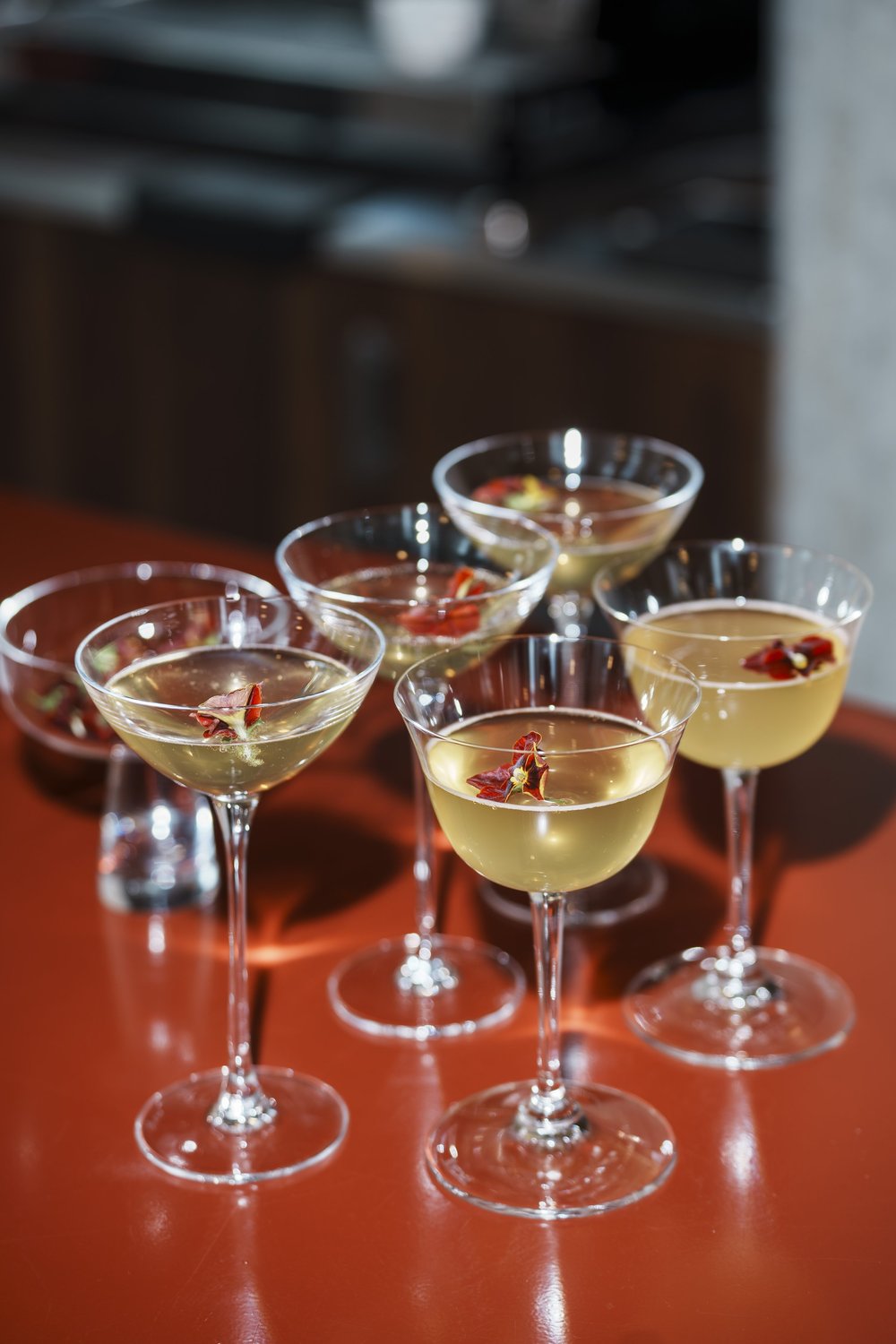 Drankjes in coupeglazen