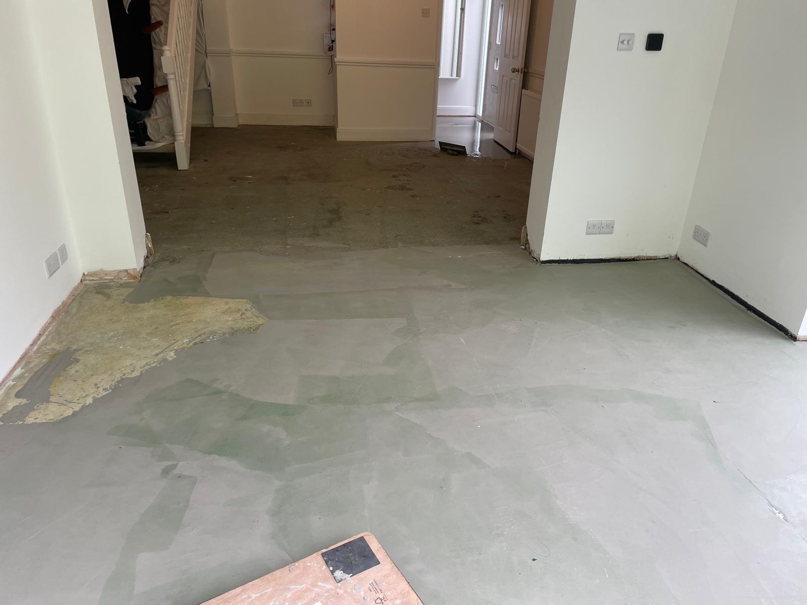 Prime floor ready for latex