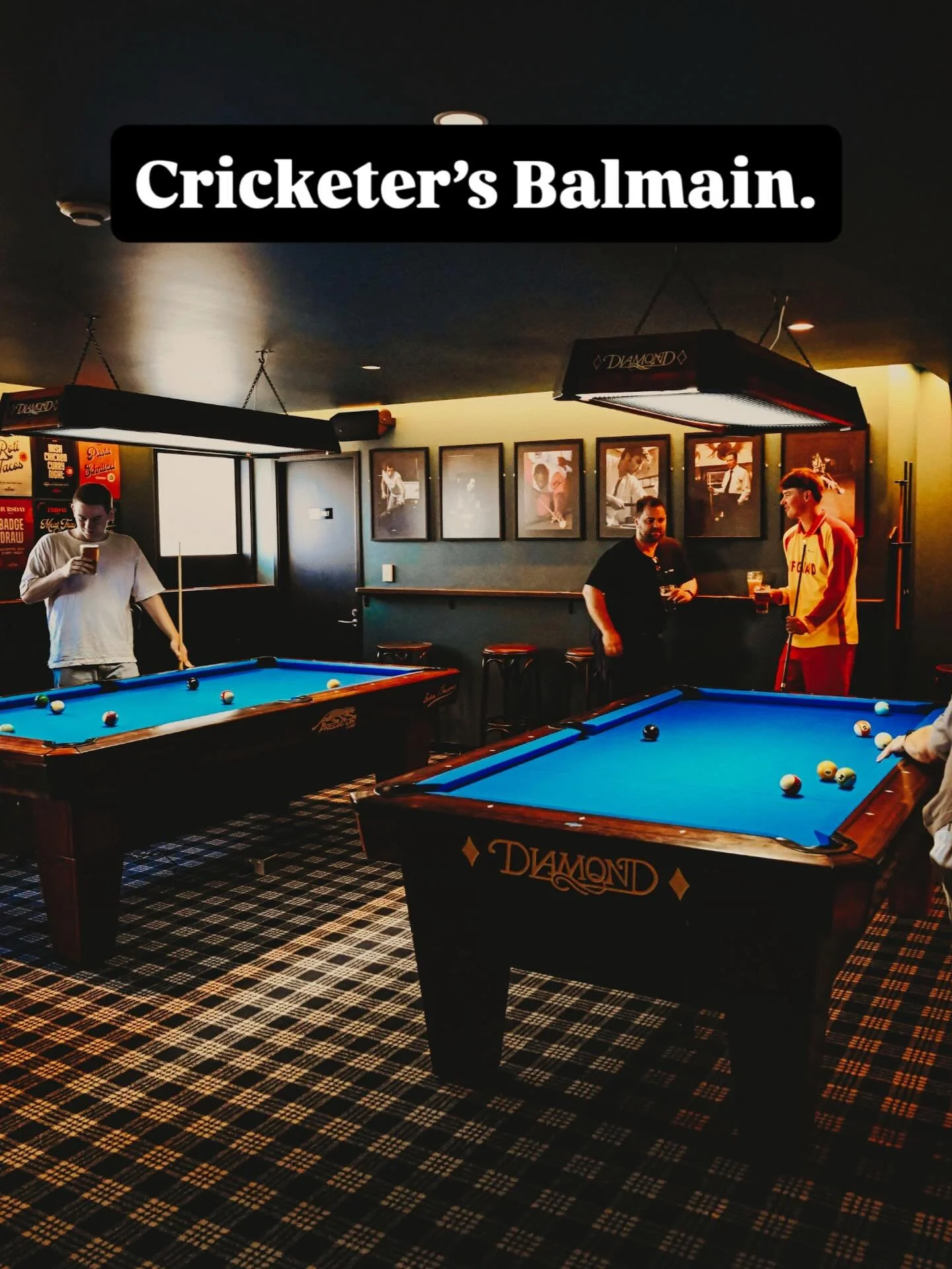 🎱 Big Pool Comp this Monday! 🎱
Hosting at one of my favourite Pool Lounges, the Cricketer&rsquo;s Balmain. 
Special guest: Australia&rsquo;s elite pro Vinnie &ldquo;the Volcano&rdquo; Calabrese will be there putting on a clinic.

🏆 Prizes: Extra c