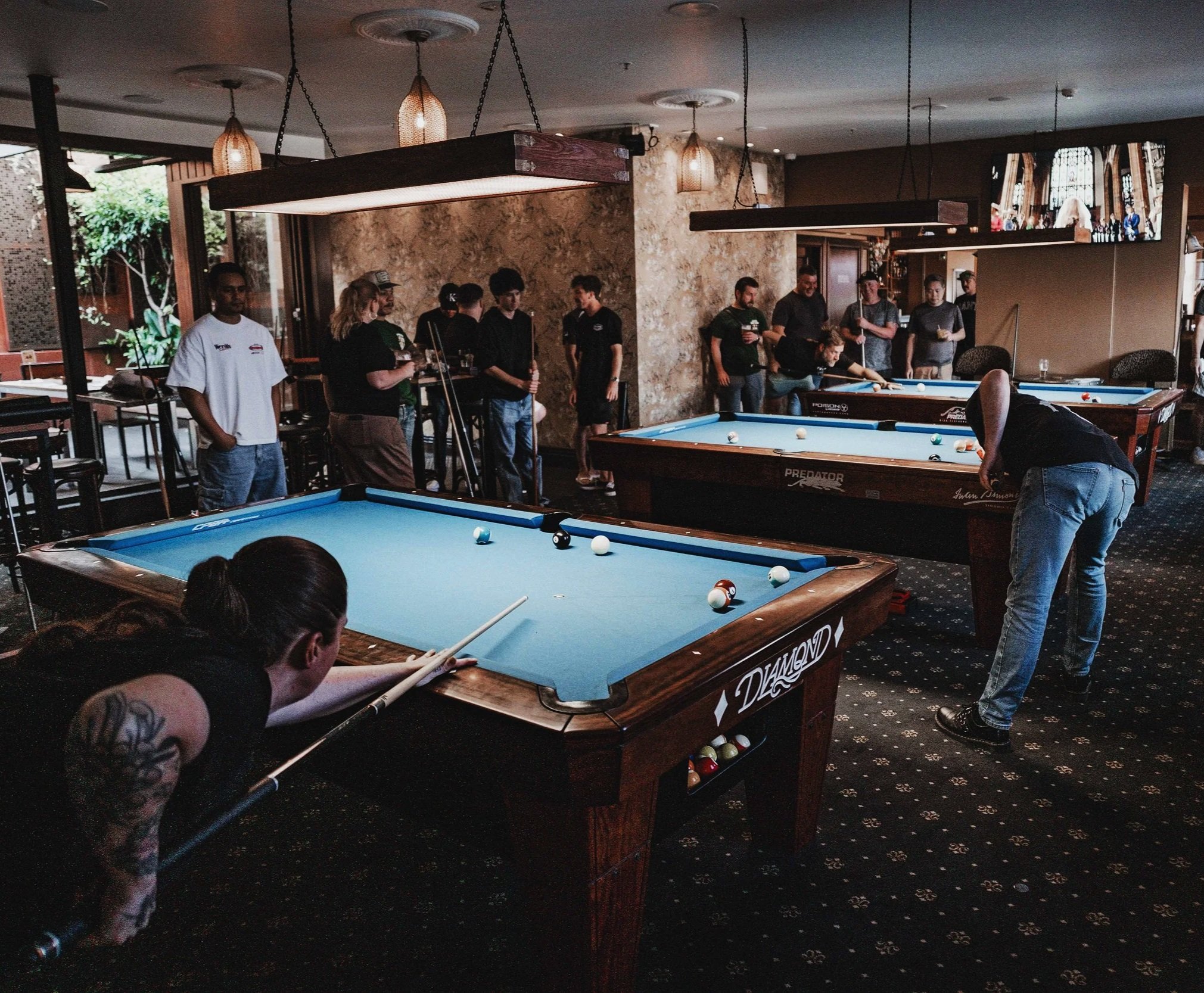 Professional Diamond Pool Tables at The Townie in Newtown. Pool tables in Newtown. places to play free pool in newtown