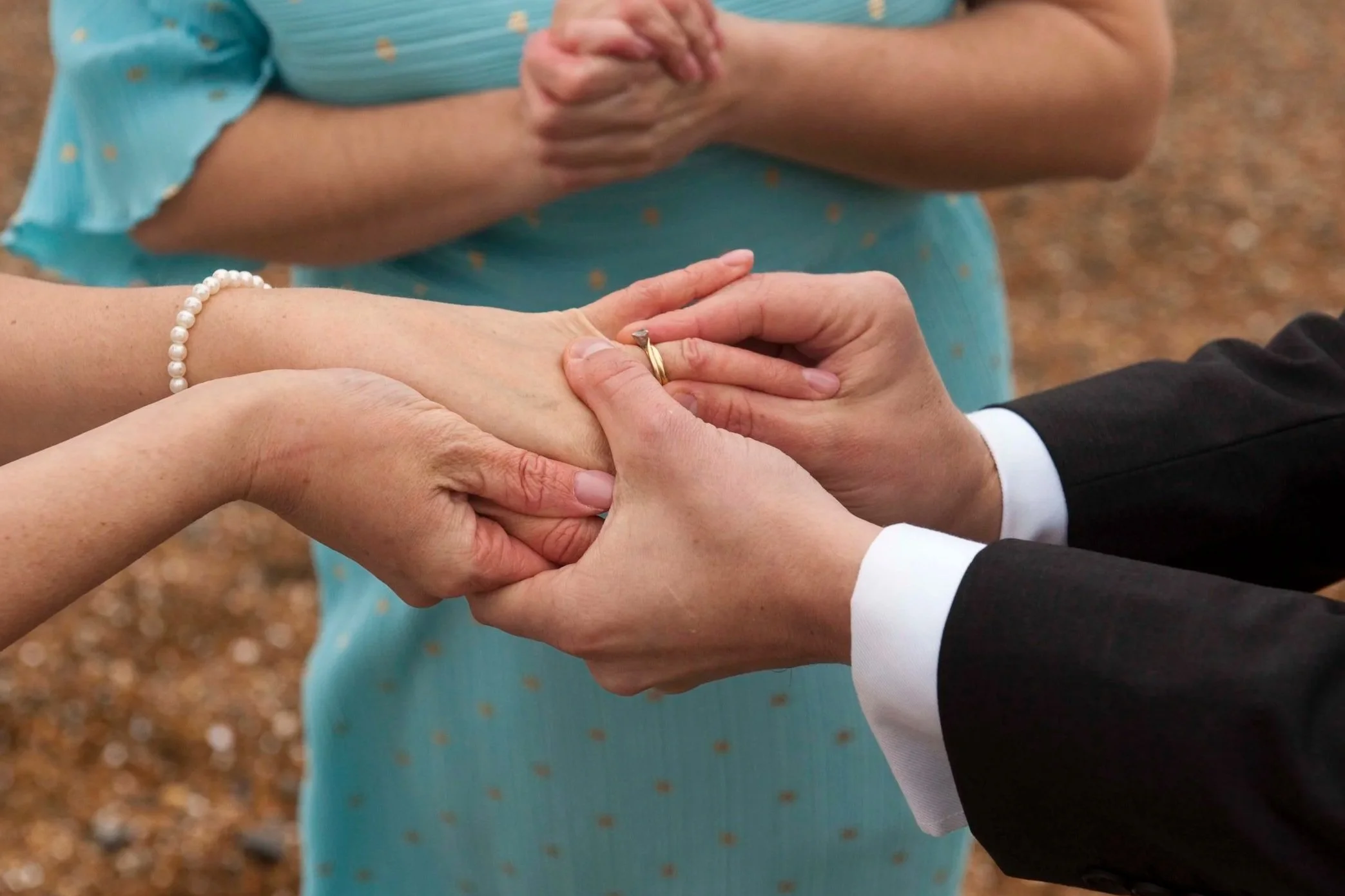 a ring exchange during a celebrant led wedding ceremony