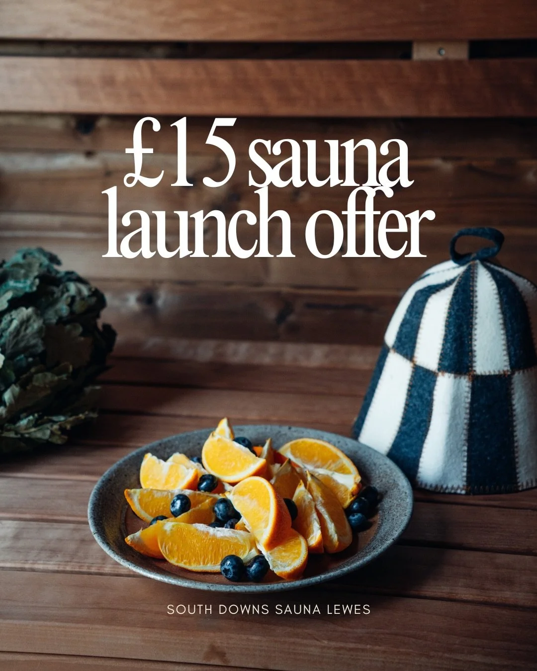 To celebrate the launch of South Downs Sauna Lewes opening on 27th April, we&rsquo;re offering your first sauna for just &pound;15.

This is your chance to slow down, switch off, and experience the calm of the South Downs in a completely new way.

Av