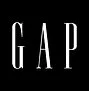 GAP logo with white text on a black background