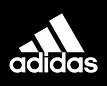 Black background with white Adidas logo and text.