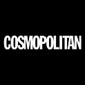 Cosmopolitan magazine logo in white text on a black background