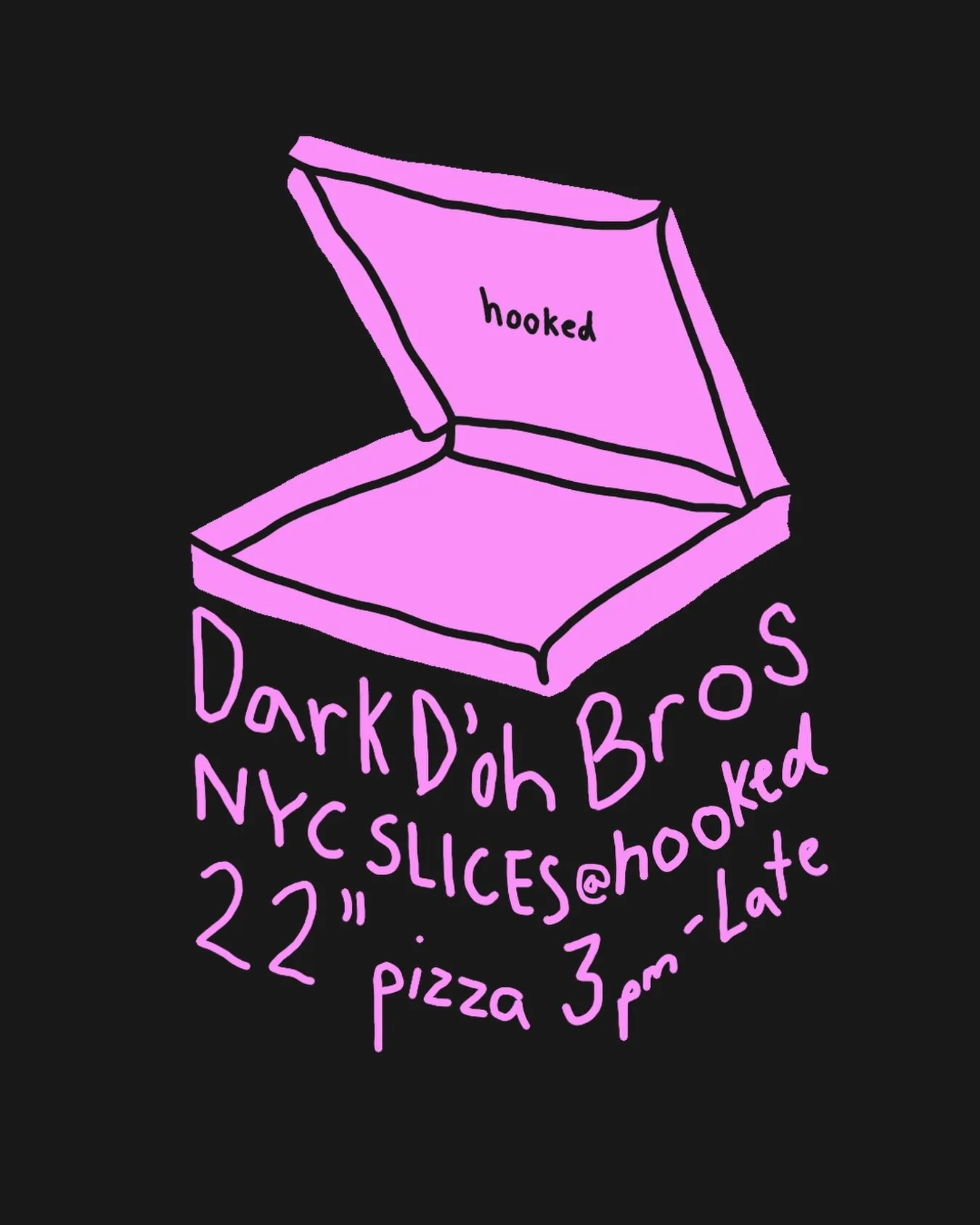 It&rsquo;s back&hellip;
@darkdohbros is slinging out slices from 3!

22&rdquo; pizza. Honest prices. 

Get hooked.
