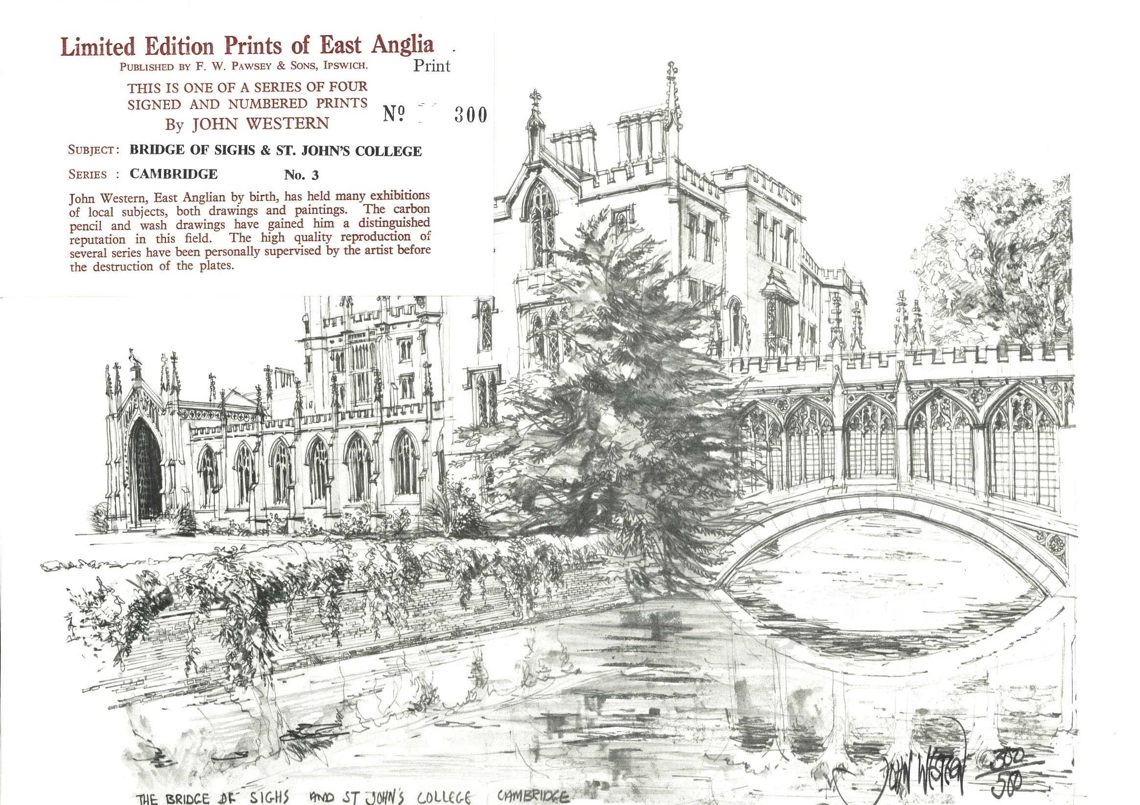 Bridge Of Sighs Cambridge signed ltd edition signed artists proof*.jpg