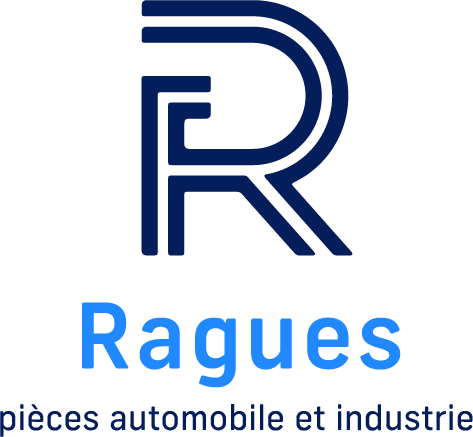 Logo de l'entreprise 'Ragues' avec le texte 'pièces automobile et industrie'.