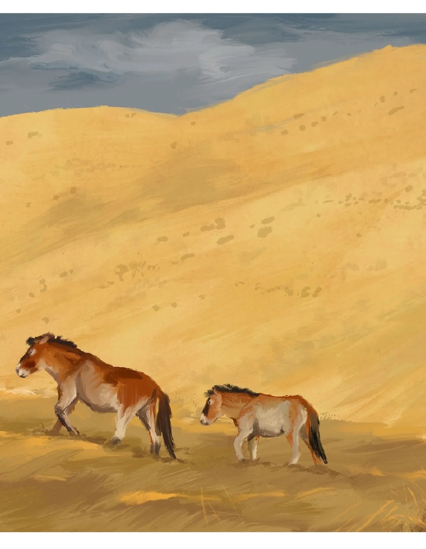 Fields of Gold 
#horsepainting #animalpainting #art #digitalart