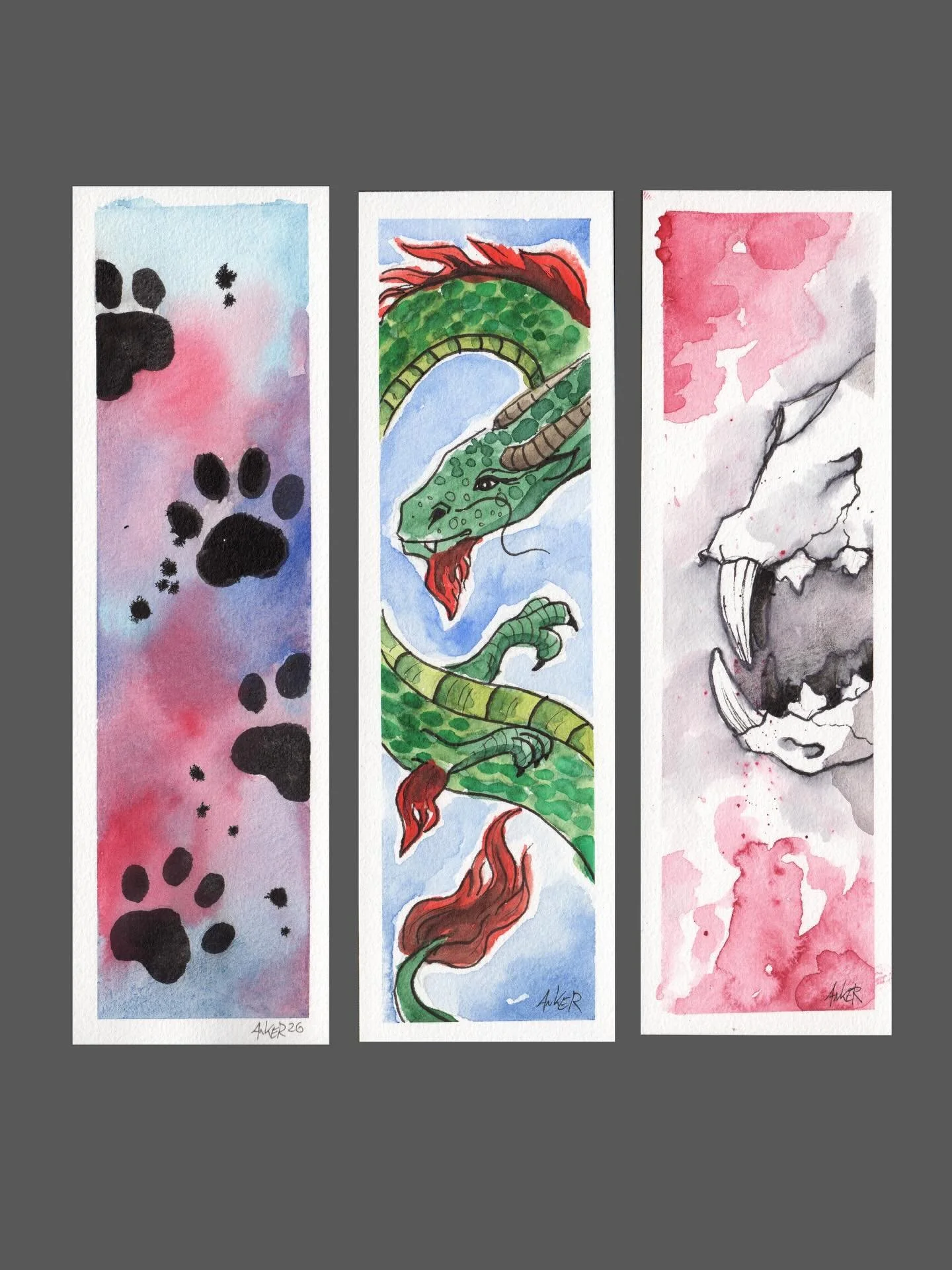Ein paar Lesezeichen in Aquarell 😊

#originalart #watercolor #bookmark