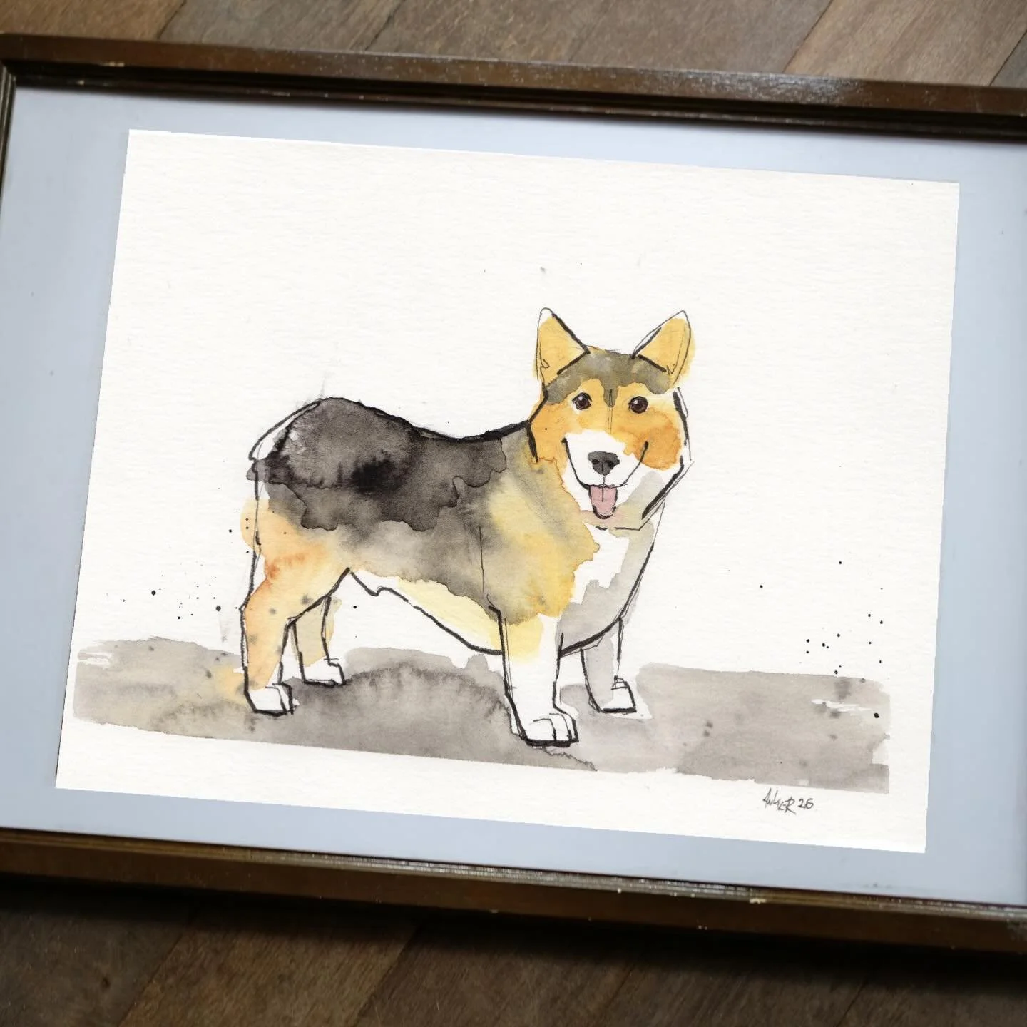 Uuund wieder etwas niedliches. Dieser kleine Kerl ist w&auml;hrend der Hund, Katze &amp; Pferd Messe entstanden.
#corgi #petportrait #hunde #k&uuml;nstlerduisburg