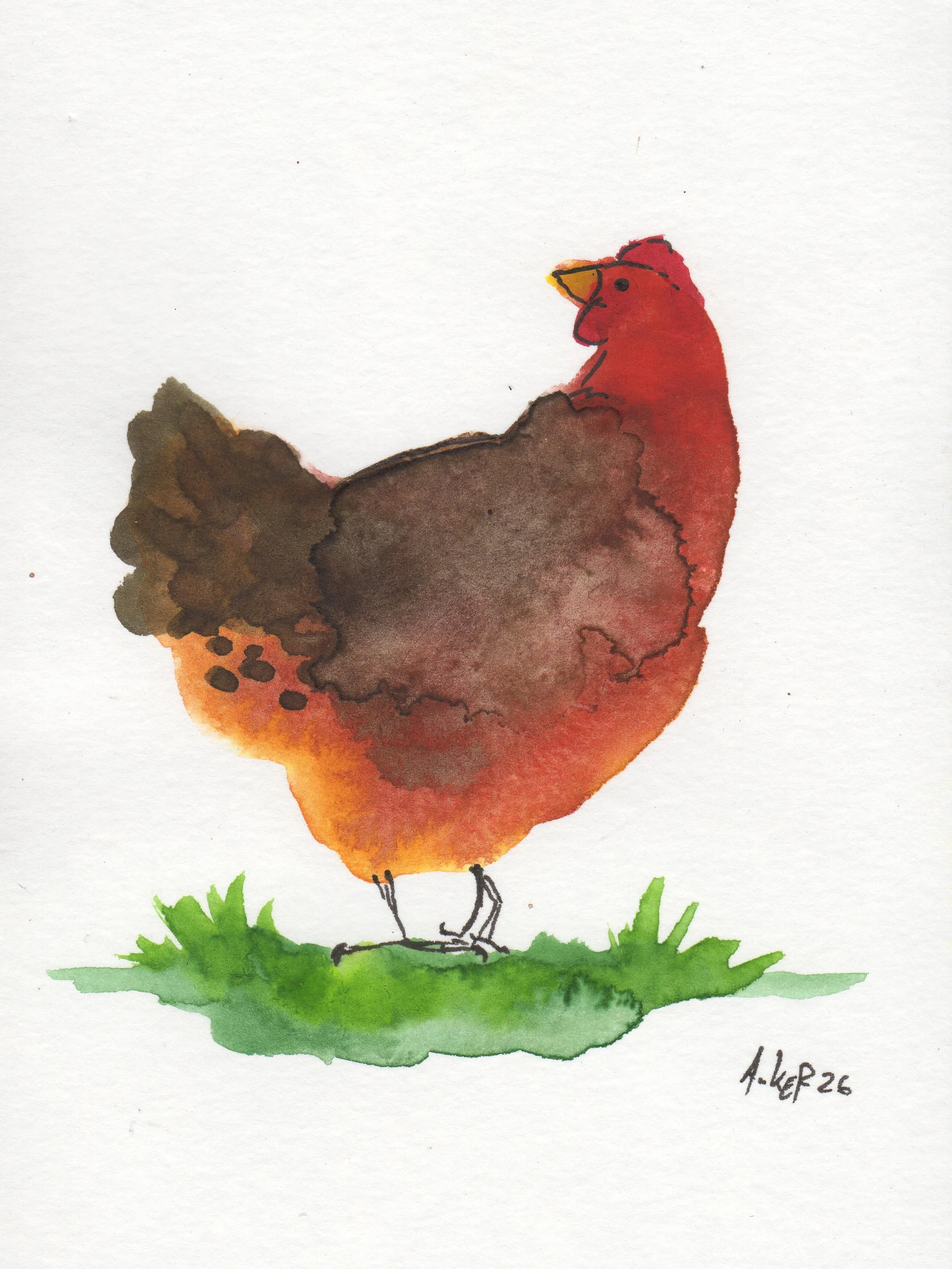 Huhn.
#aquarelle #huhn #inkblob