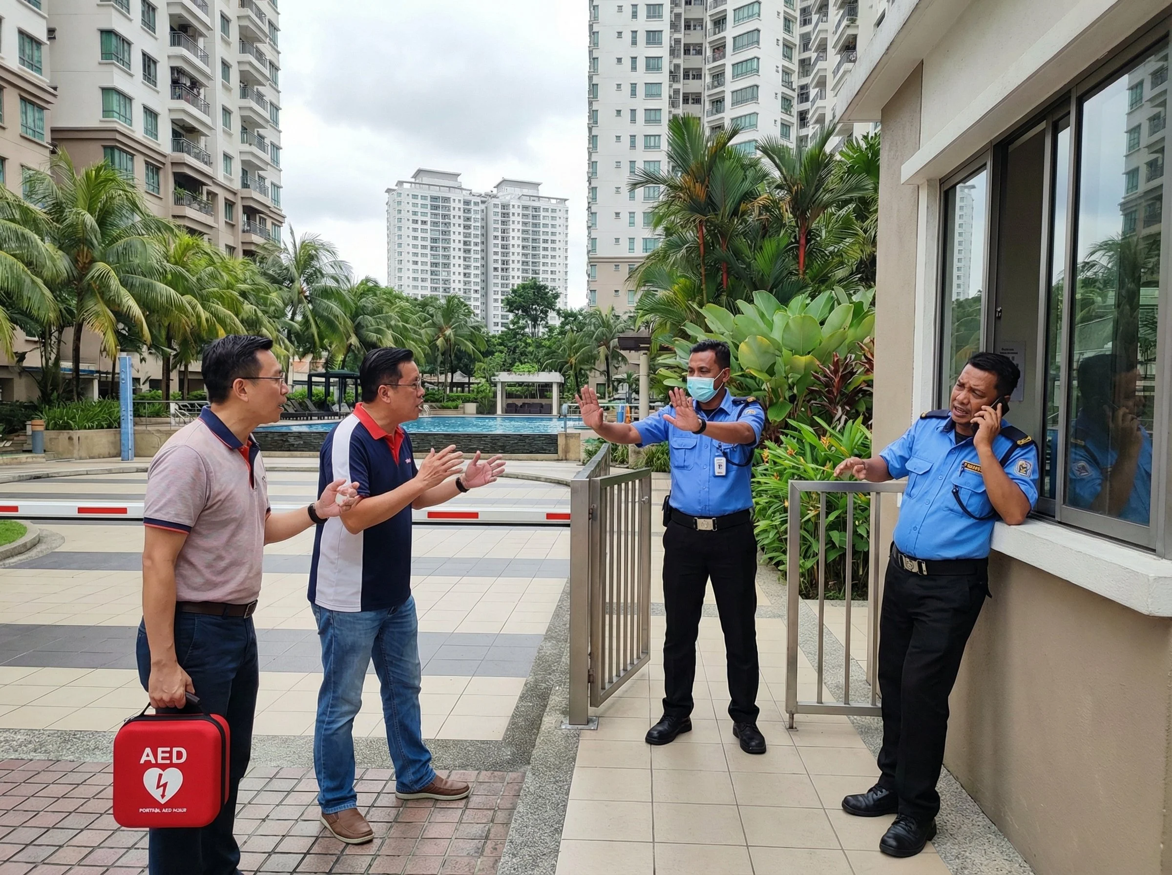 medical support being denied entry into condo