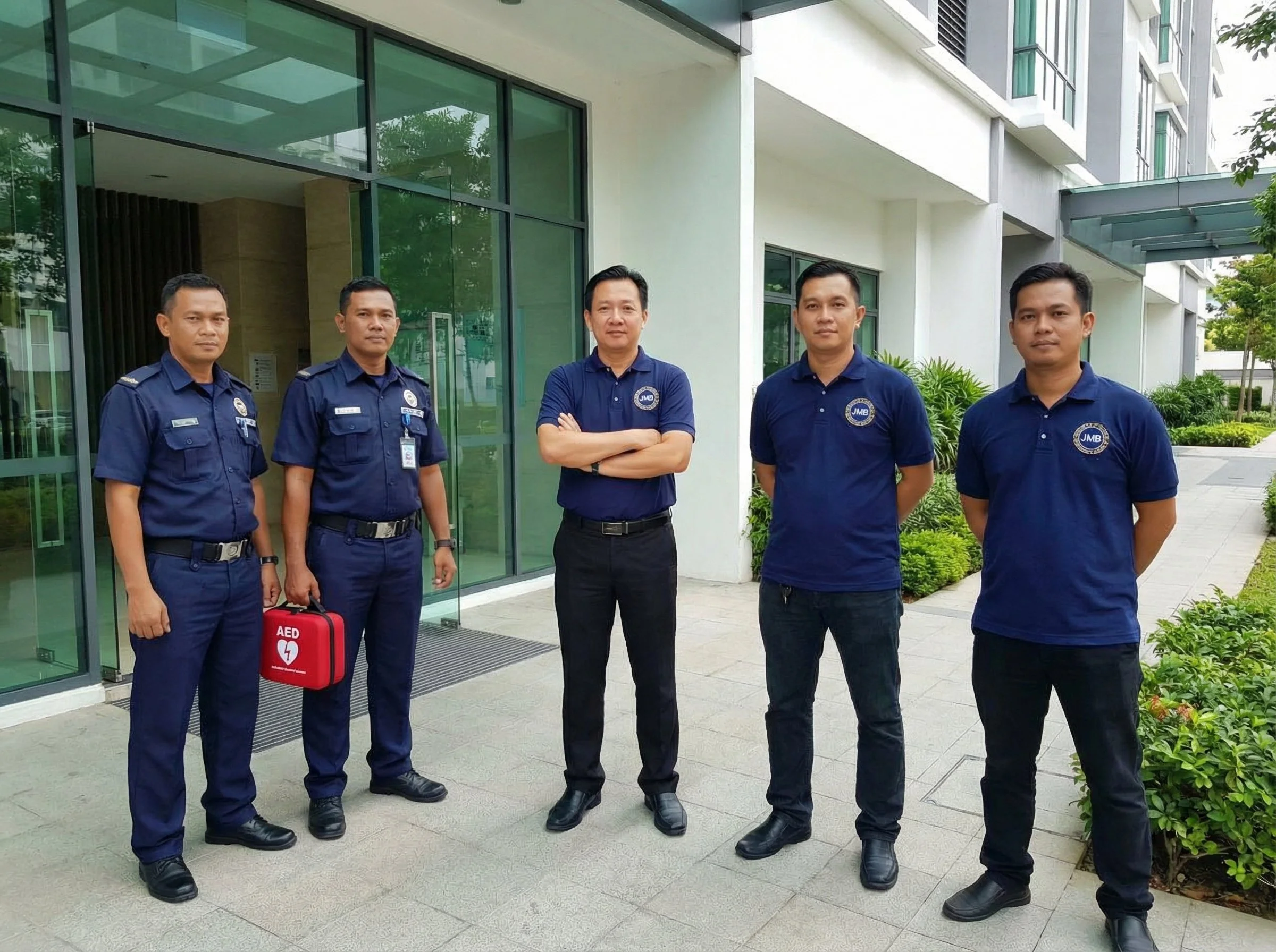 security guards and JMB staff ready to respond to emergencies