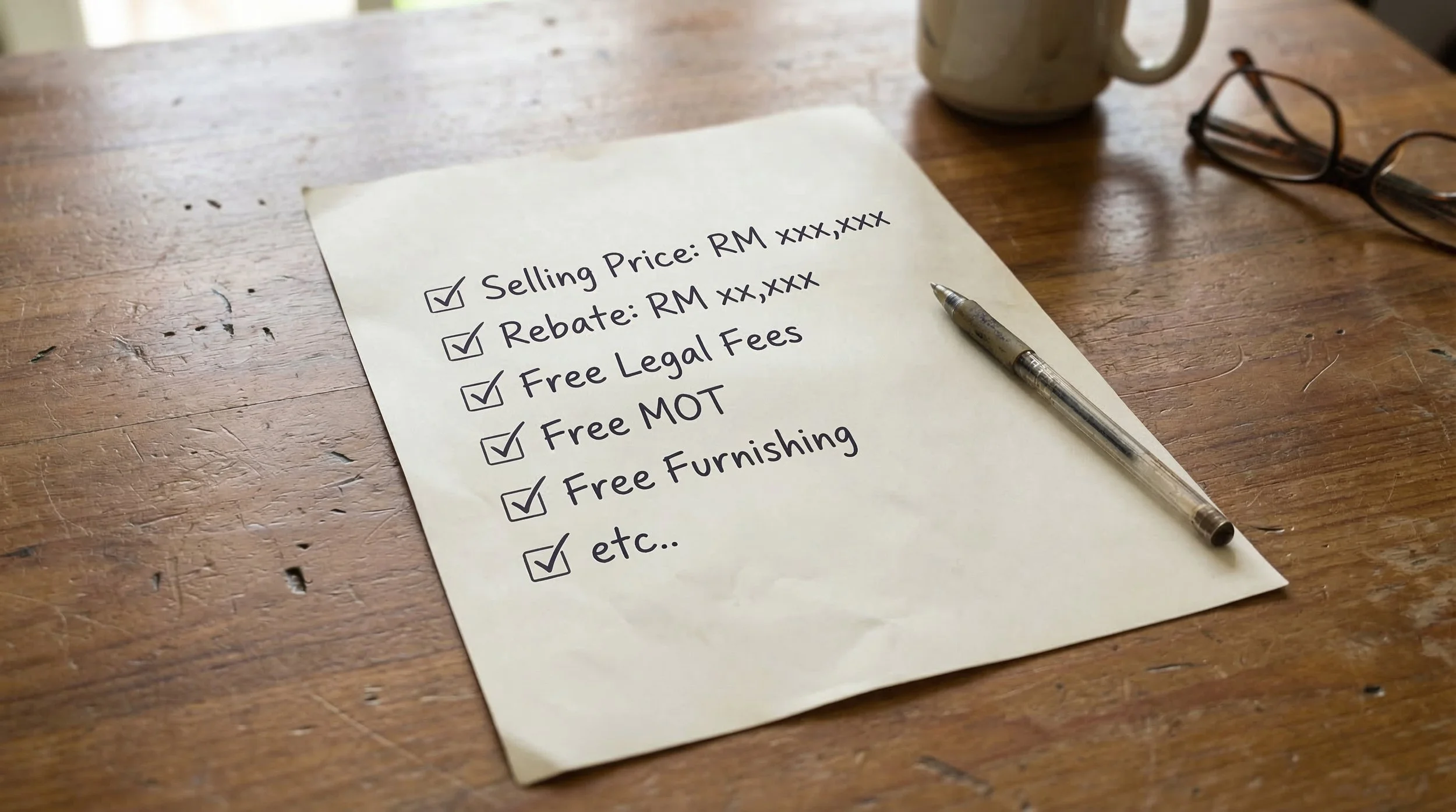 property discount checklist