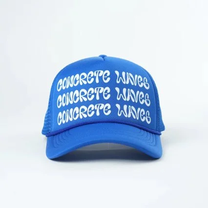 CONCRETE WAVES 3 STACK LOGO TRUCKER - BLUE