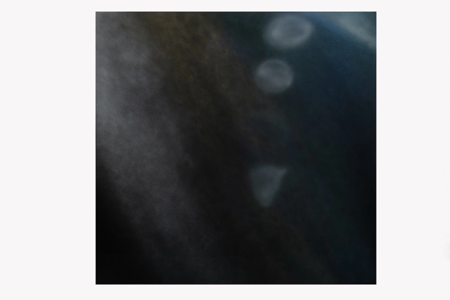 Dusted Northern Sparkles, acrylic, car paint on aluminium, 62 x 62 cm