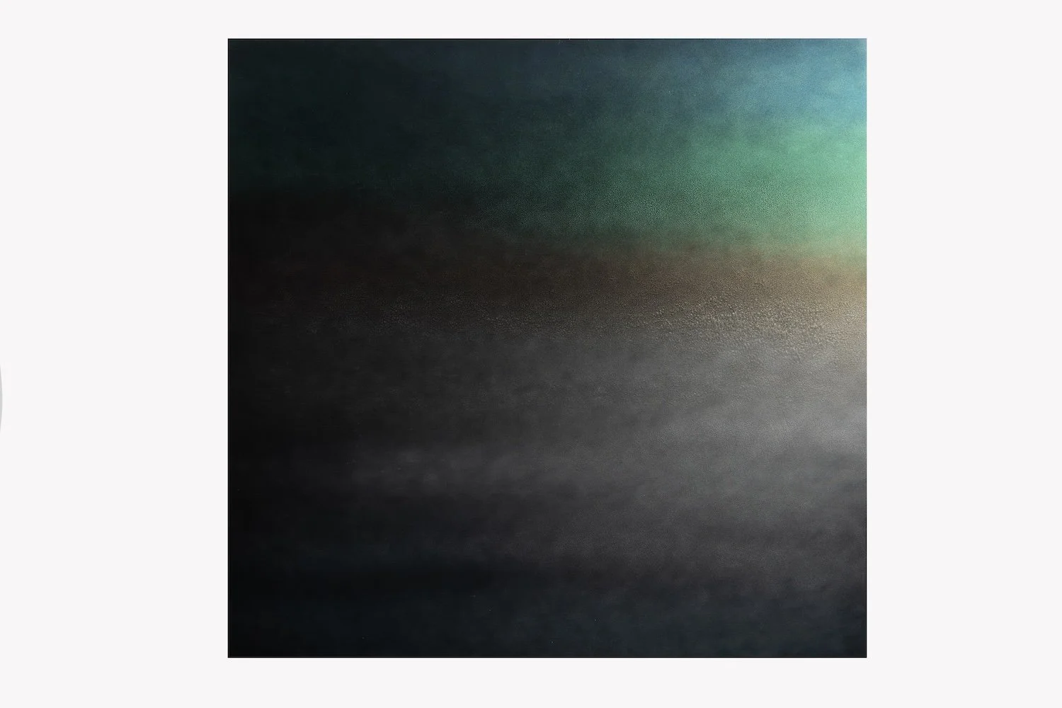 Green Northern Sparkles, acrylic, car paint on aluminium ,62 x 62 cm