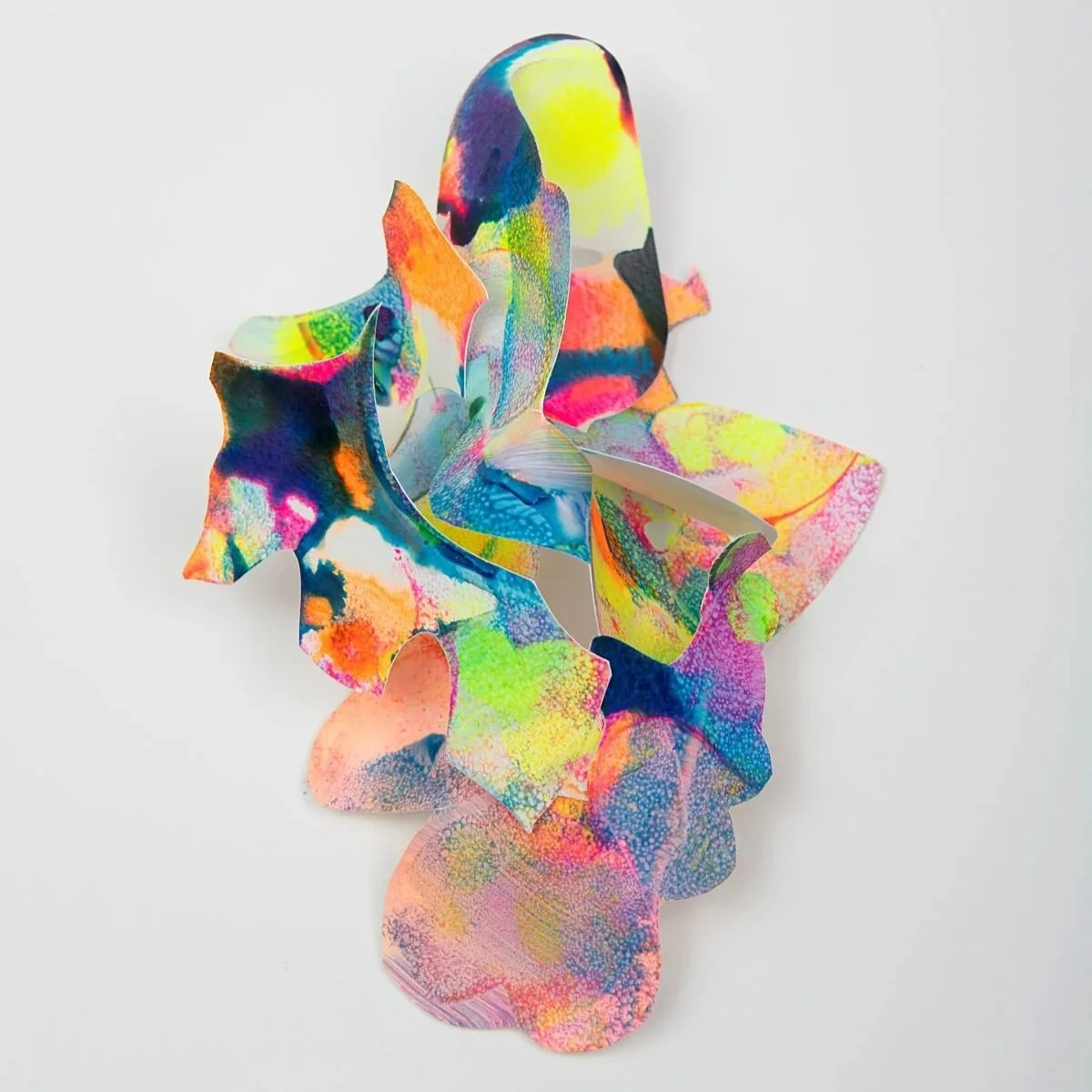 Close-up of Sea Sponge print showing coral-inspired layered form