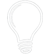 Outline of a light bulb icon