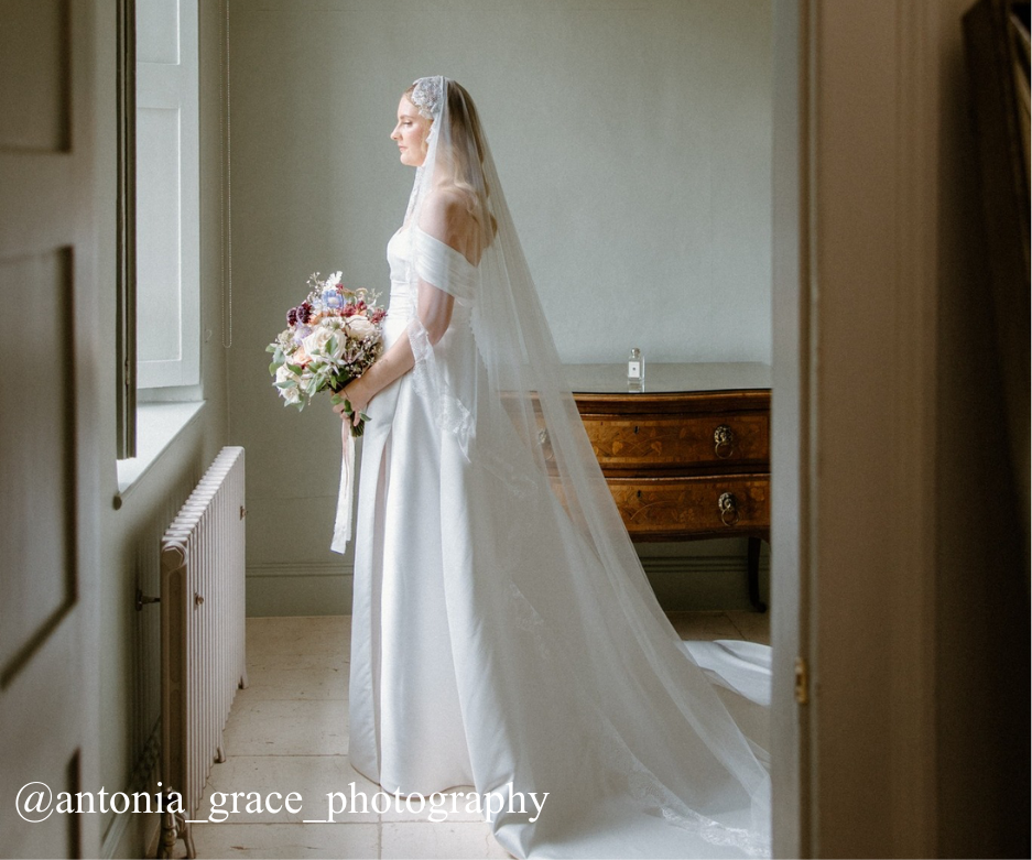 bride on wedding morning 