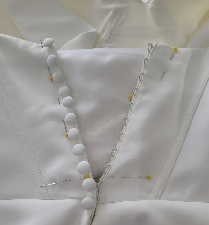 wedding dress buttons