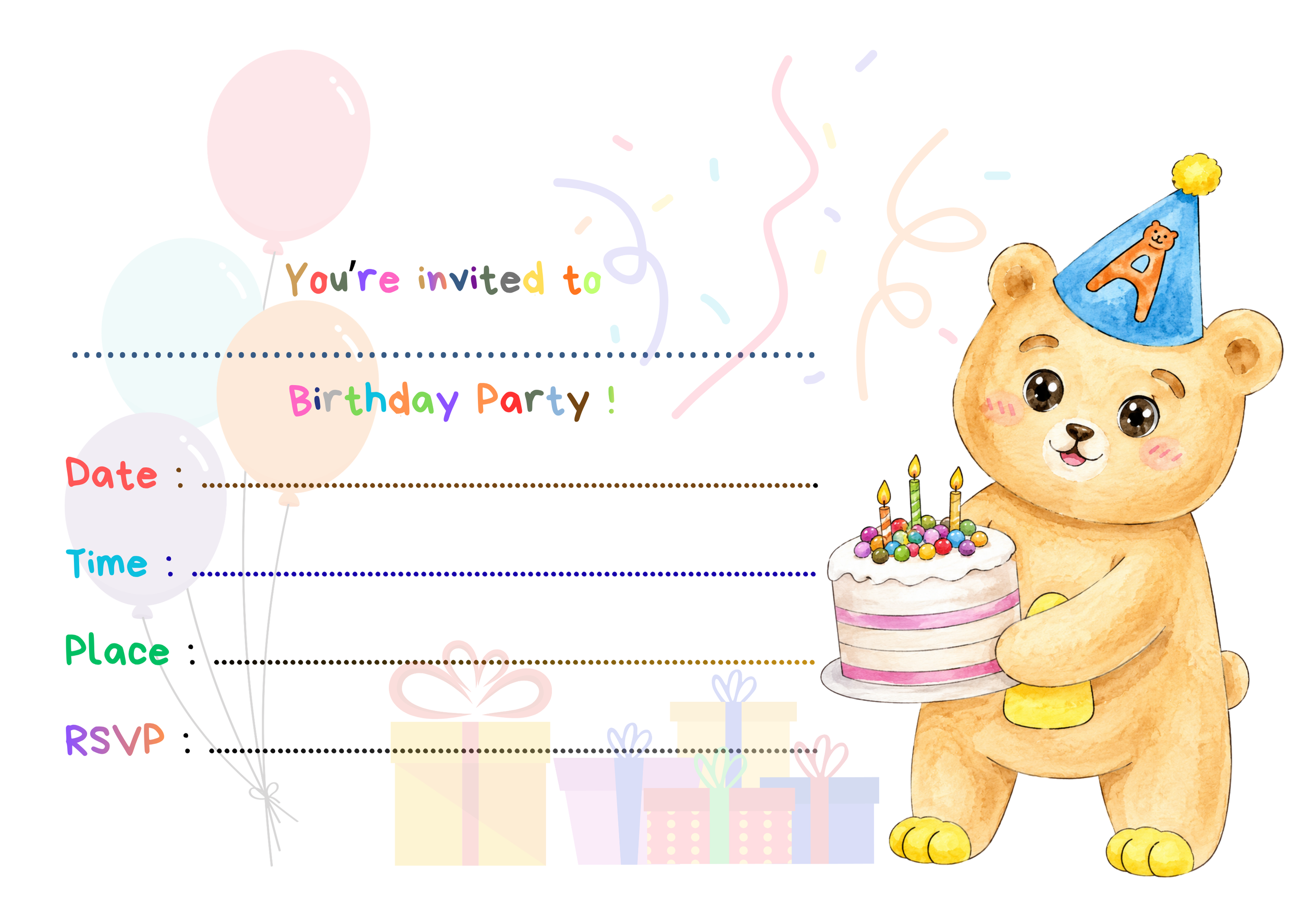 Birthday Invitation Cards (12)