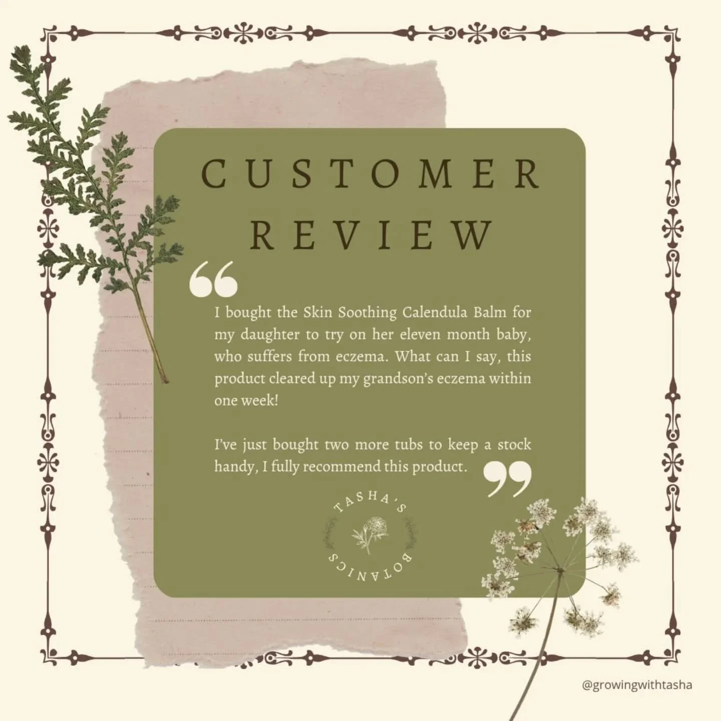 I can't express enough how excited I get when lovely reviews like this come in! 🌱

Keep them coming via our website - review link is halfway down the homepage 🥰

#BabySkincare #Eczema #NaturalSkincare #SkincareReview #SmallBizLove