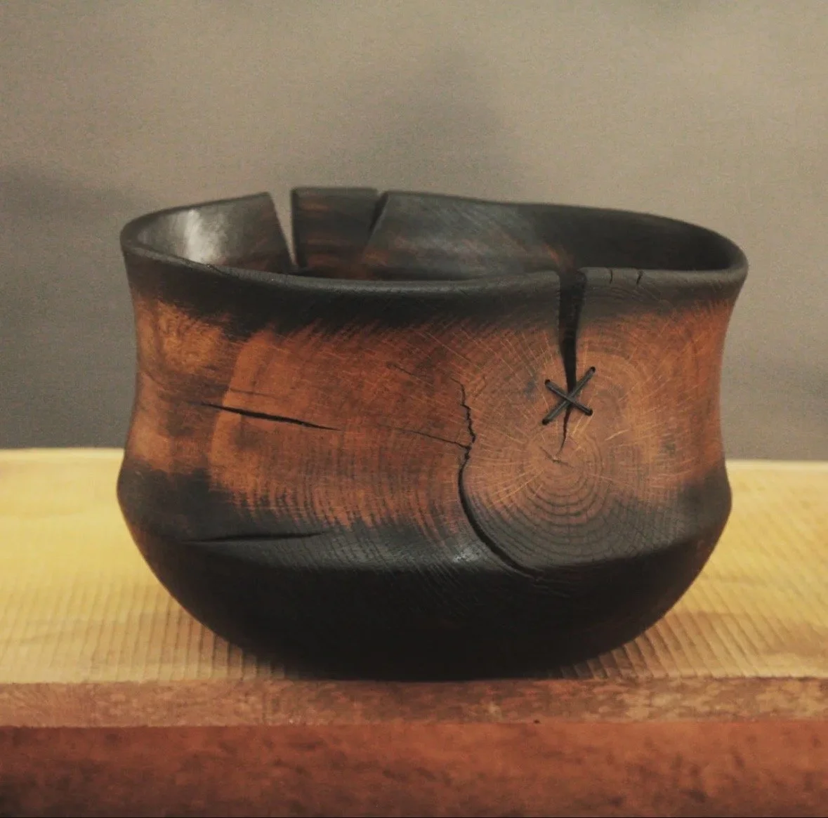 Victor Krause 
'Scorched Ash' 
Wooden Bowl
